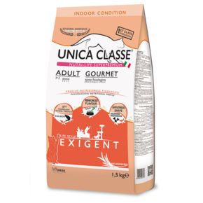 Корм Unica Classe Adult Gourmet Exigent Salmon - Уника Классе для взрослых кошек с лососем